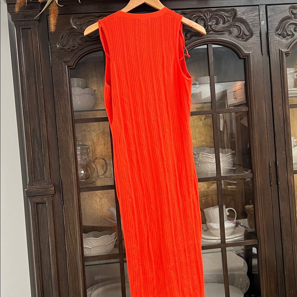 L’AGENCE Orange Knit Midi Dress - Picture 9 of 9